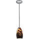 Champagne LED 5 inch Brushed Steel Pendant Ceiling Light in Inca