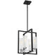 Redmond 4 Light 14 inch Matte Black/Polished Chrome Foyer Light Ceiling Light