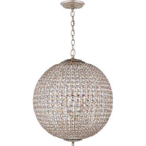 AERIN Renwick 4 Light 23.25 inch Burnished Silver Leaf Sphere Chandelier Ceiling Light, Large