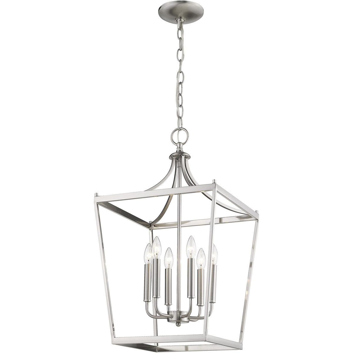 Kennedy 6 Light 16 inch Satin Nickel Chandelier Ceiling Light