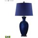 Helensburugh 34 inch 9.5 watt Navy with Black Nickel Table Lamp Portable Light in LED