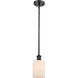 Ballston Hadley LED 4.5 inch Oil Rubbed Bronze Pendant Ceiling Light in Matte White Glass, Ballston