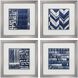 Abstract Collection Blue Framed Art