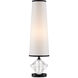 Whirling Dervish 29.75 inch 25 watt Clear and Black Table Lamp Portable Light