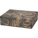 Woodgrain 12 inch Navy Laquer Decorative Box, Inline