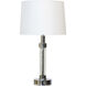 Celeste 17.5 inch 2 watt Chrome and Clear and White Table Lamp Portable Light