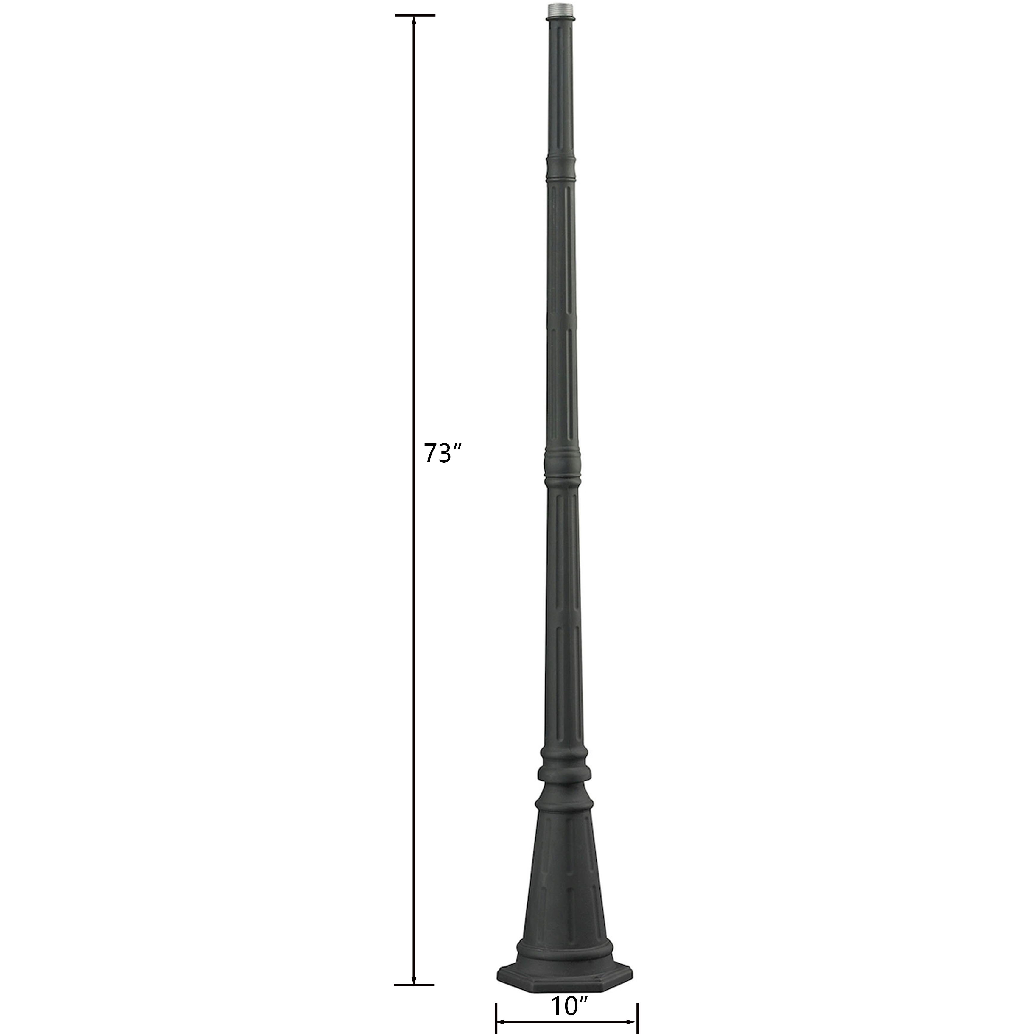 Outdoor Accessories 73 inch Charcoal Outdoor Post