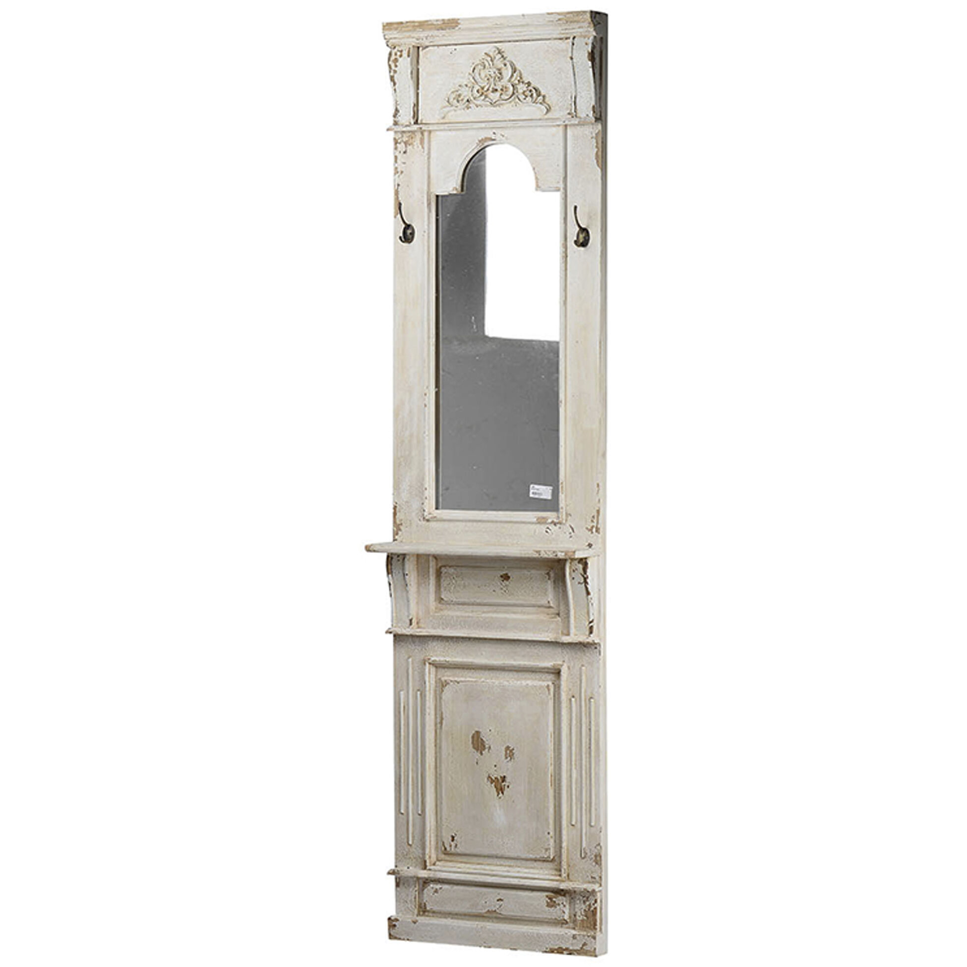 Classic 28.5 X 13.5 inch Antique White Wall Mirror
