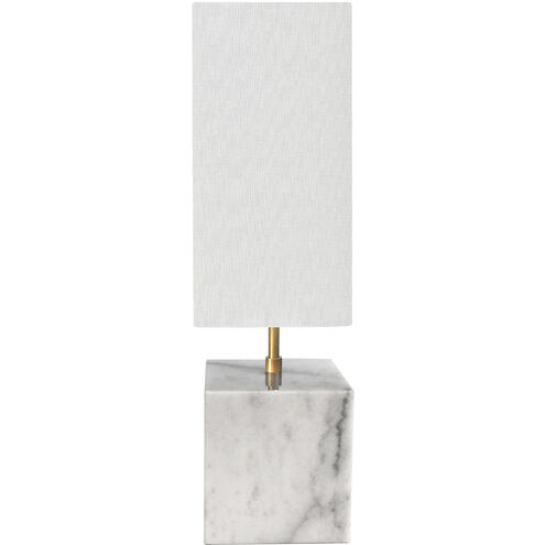 Todd 22 inch 60.00 watt White with Aged Brass Decorative Table Lamp Portable Light in White/Aged Brass