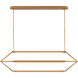 Kelly Wearstler Appareil LED 63 inch Antique-Burnished Brass Linear Lantern Ceiling Light, Large