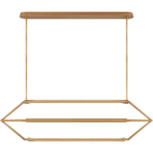 Kelly Wearstler Appareil LED 63 inch Antique-Burnished Brass Linear Lantern Ceiling Light, Large