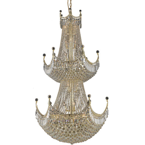 Corona 36 Light 36 inch Gold Foyer Ceiling Light in Royal Cut