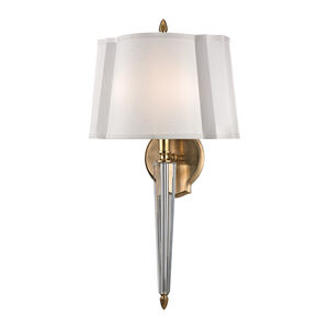 Oyster Bay 2 Light 12 inch Aged Brass Wall Sconce Wall Light