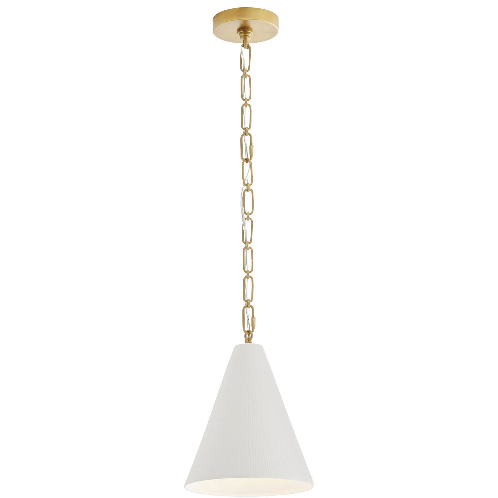 Oakland 1 Light 9 inch Matte Bone and Antique Brass Pendant Ceiling Light