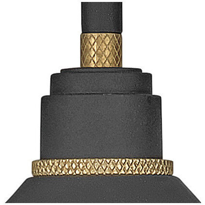 Foundry Classic Outdoor Barn Light in Textured Black, Gooseneck