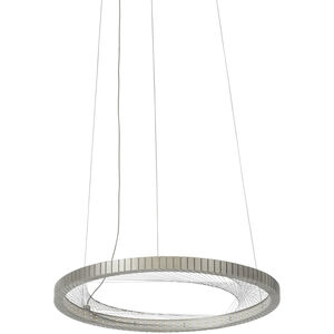 Interlace LED 18 inch Satin Nickel Suspension Light Ceiling Light in LED 80 CRI 2700K, Integrated LED