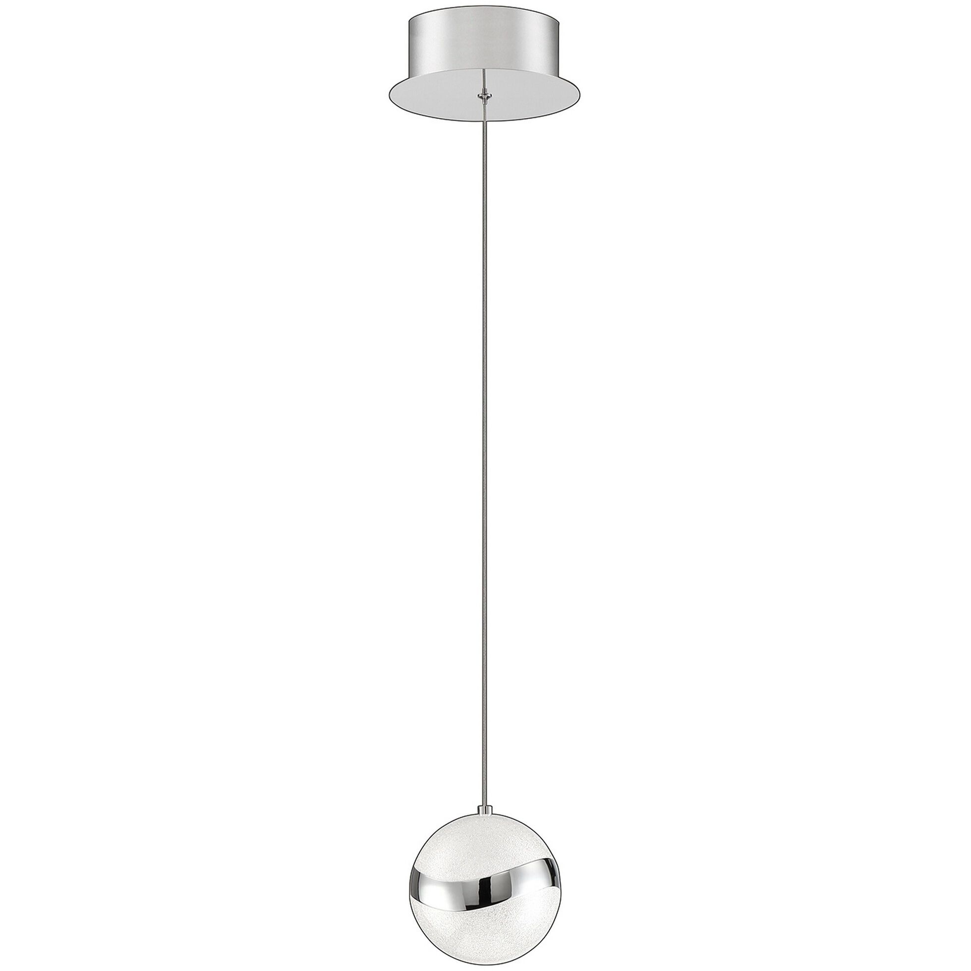 Mystyke LED 5.9 inch Chrome Pendant Ceiling Light