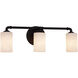 Clouds LED 23.75 inch Matte Black Bath Bar Wall Light in 2100 Lm LED, Cylinder with Flat Rim