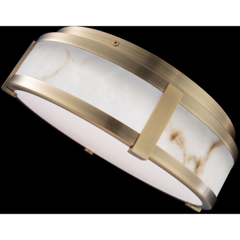 Constantine LED 14 inch Aged Brass Flush Mount Ceiling Light, dweLED