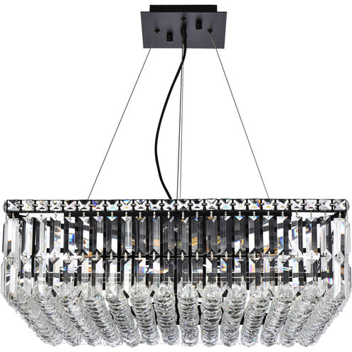 Maxime 12 Light 24 inch Black and Clear Chandelier Ceiling Light in Royal Cut