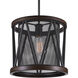 Parsh 1 Light 13 inch Pewter Drum Shade Mini Chandelier Ceiling Light