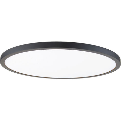 Round LED 15 inch Black Flush Mount Ceiling Light in 3500K