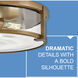 Lowell 3 Light 16 inch Brushed Bronze with Clear glass Foyer Light Ceiling Light, Flush Mount