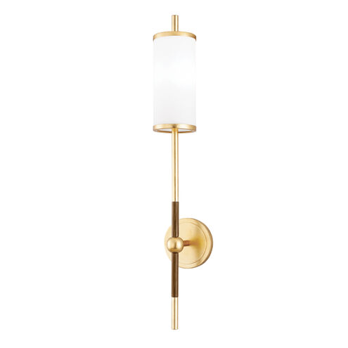 Sage 1 Light 6 inch Vintage Gold Leaf Wall Sconce Wall Light