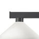 Cobalt 3 Light 46 inch Matte Black Billiard Ceiling Light in Angular Matte Opal Glass