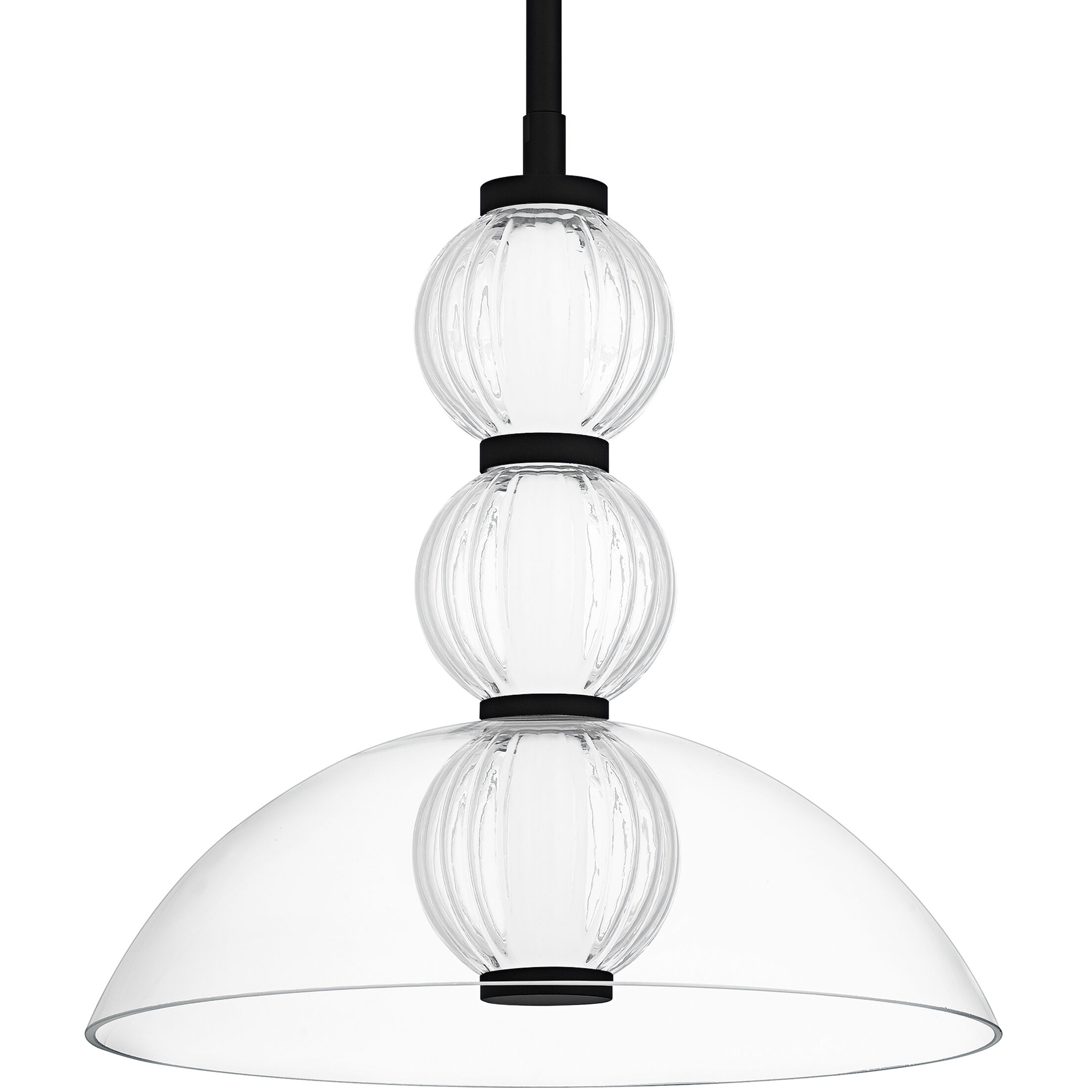 Elway LED 12 inch Matte Black Pendant Ceiling Light