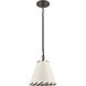 Marion 1 Light 9 inch Oil Rubbed Bronze with Natural Pendant Ceiling Light
