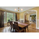 Briggs 3 Light 26 inch Brass Flush Mount Ceiling Light
