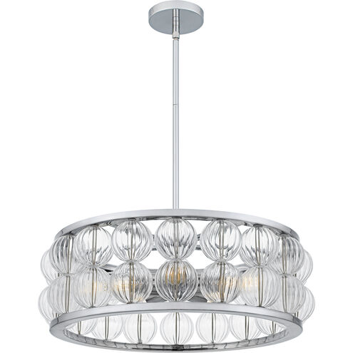 Terrarock 5 Light 23 inch Polished Chrome Pendant Ceiling Light, Large
