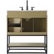 Caroline 32 X 34 inch Honey Brown Bathroom Vanity Cabinet