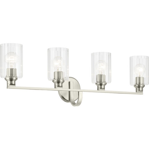 Gioe 4 Light 32.25 inch Brushed Nickel Vanity Light Wall Light