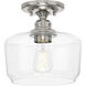 Aiken 1 Light 9 inch Brushed Nickel Flush Mount Ceiling Light