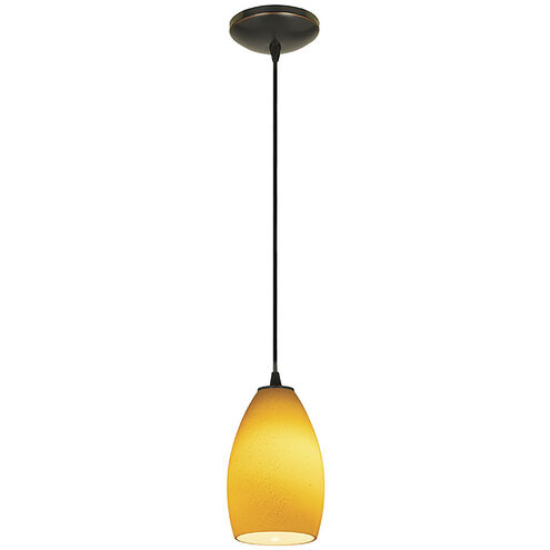 Champagne 1 Light 5 inch Oil Rubbed Bronze Pendant Ceiling Light in Maya