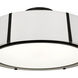 Fulton 6 Light 24 inch Black Semi Flush Ceiling Light