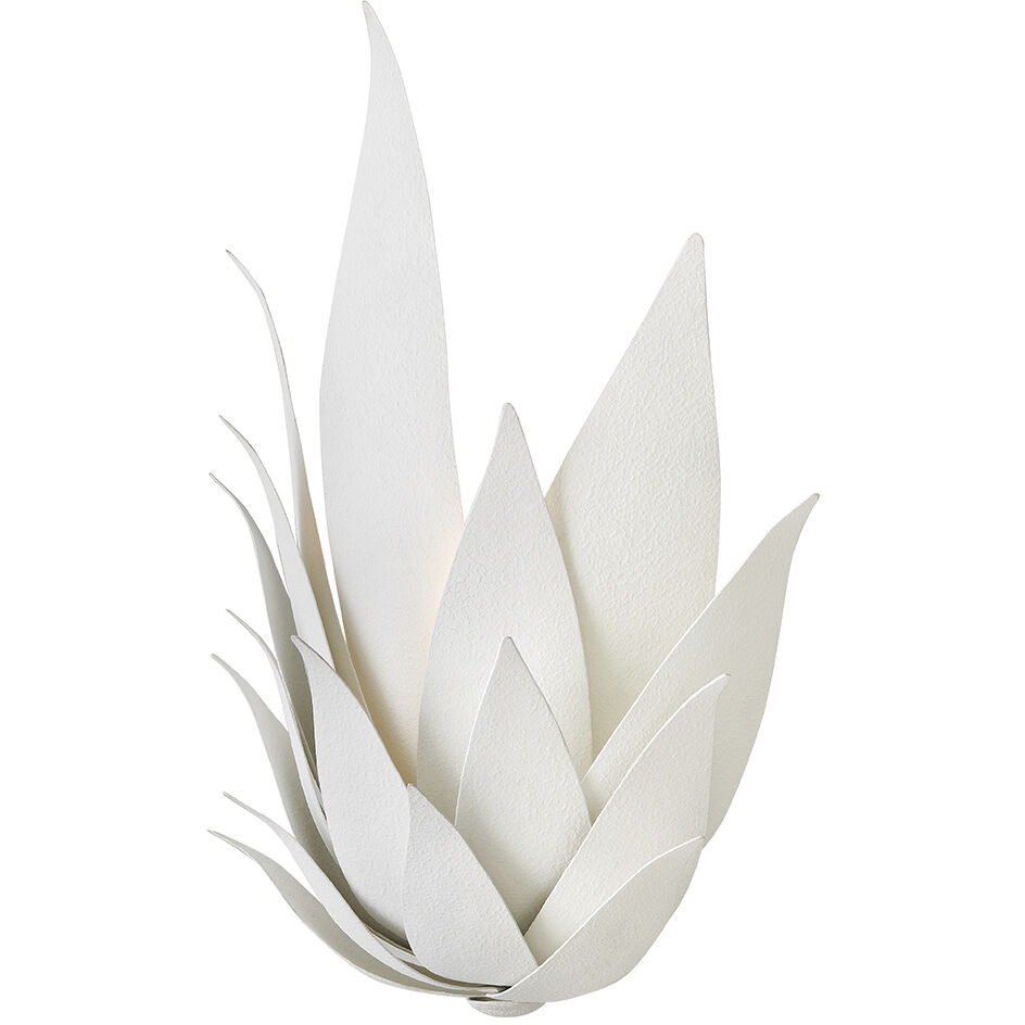 Agave Sconce Wall Light in Textured Plaster