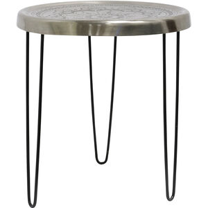 Logan 18 inch Silver/Black Accent Table