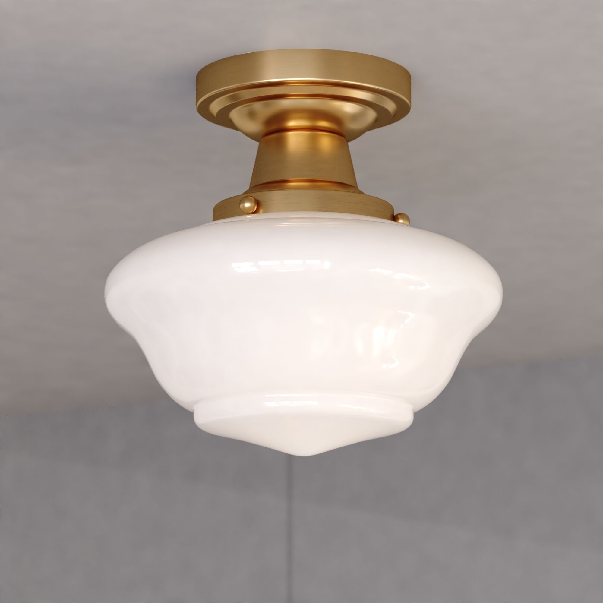 Eastgate LED 8.75 inch Antique Gold Semi-Flush Mount Ceiling Light