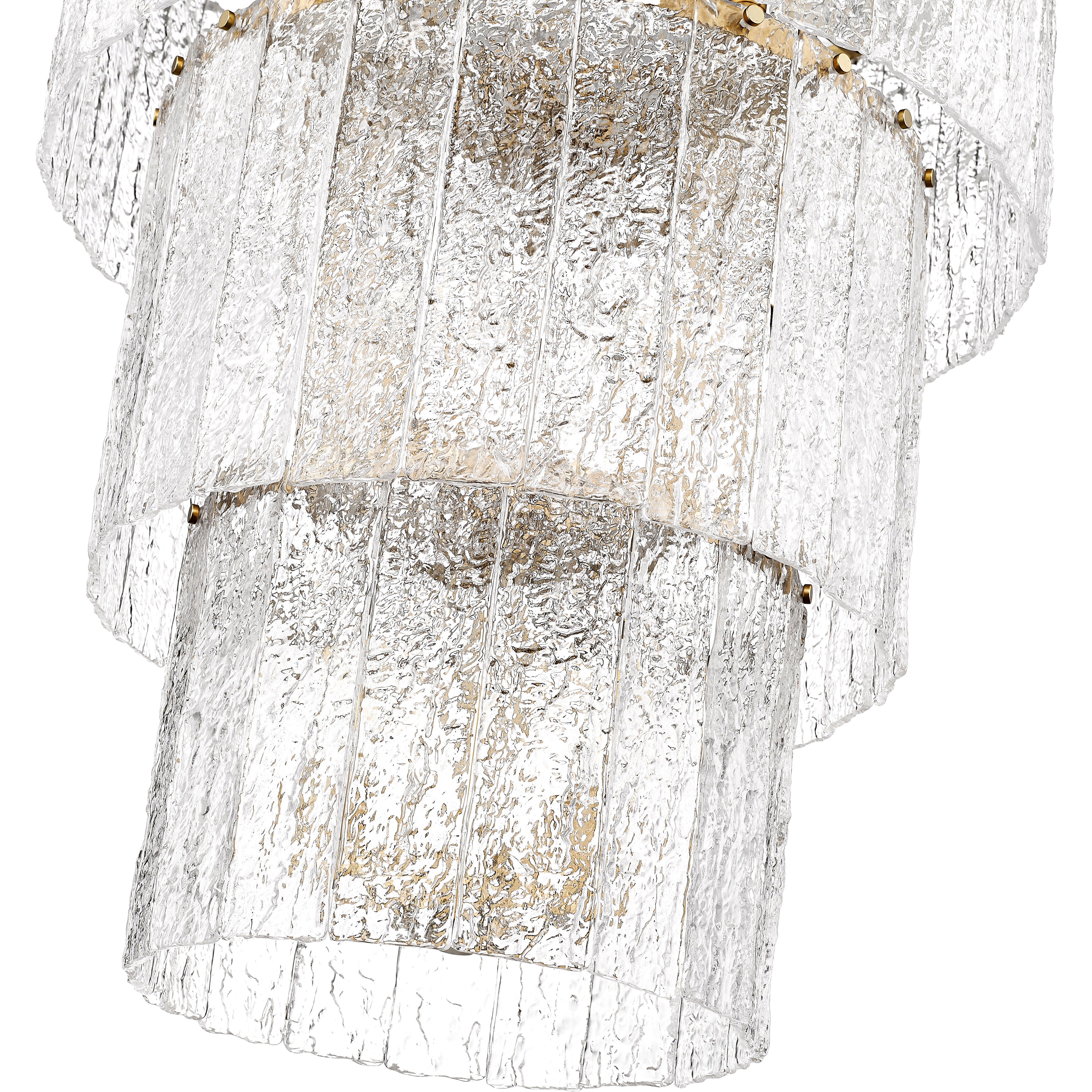 Glacier 12 Light 27.5 inch Modern Gold Chandelier Ceiling Light