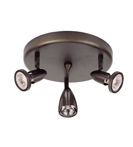 Stingray 3 Light 10 inch Rubbed Oil Bronze Flushmount Ceiling Light in Bronze Metal Spotlight