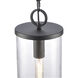 Hopkins 1 Light 7.25 inch Charcoal Black Outdoor Pendant