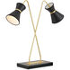 Avignon 28.75 inch 7.00 watt Polished Brass/Oil Rubbed Bronze/Black Desk Lamp Portable Light, Suzanne Duin Collection