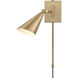 Whitmire 10.5 inch 60 watt Brushed Gold Swingarm Sconce Wall Light