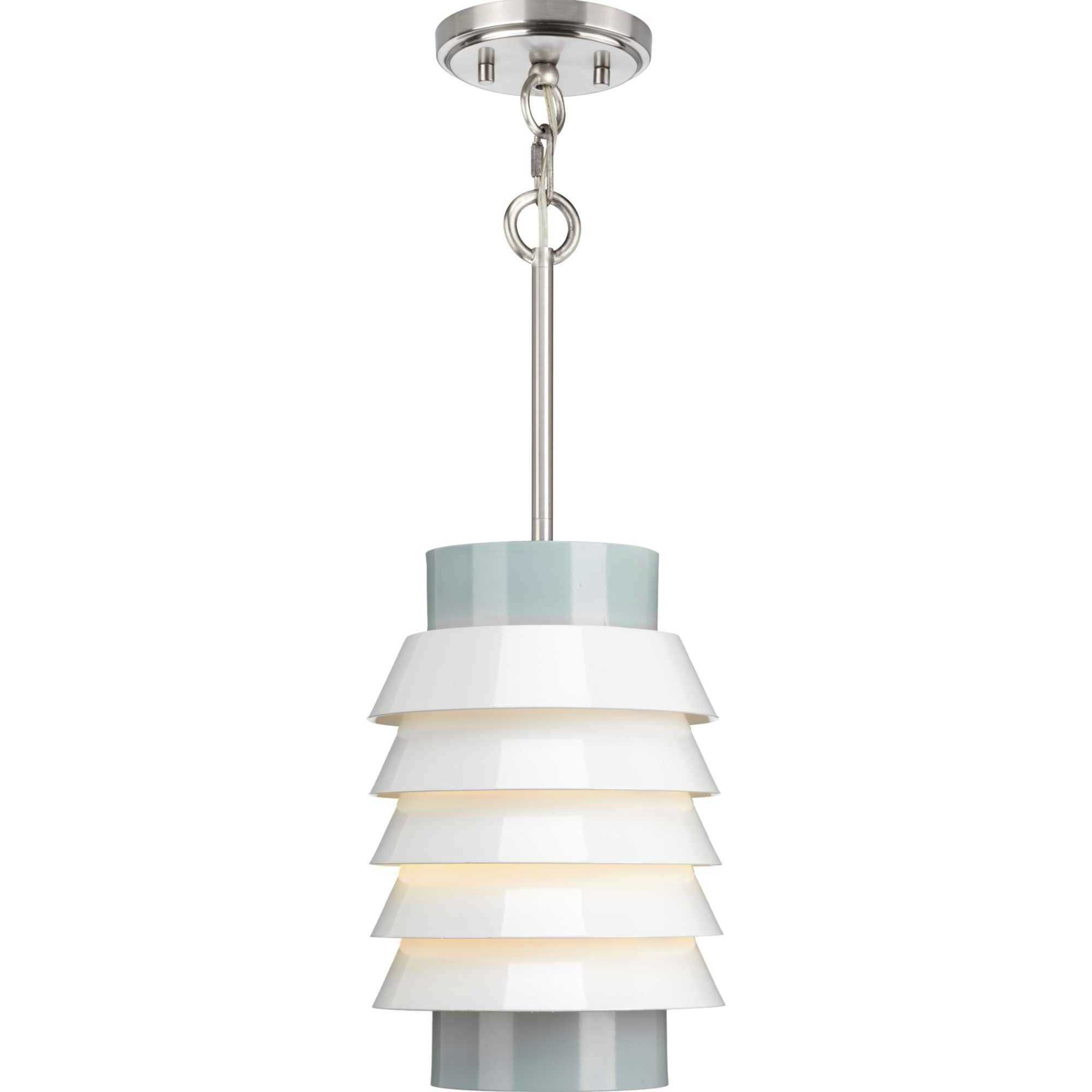 Railay Beach 1 Light 8 inch Brushed Nickel Pendant Ceiling Light, Design Series