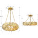 Broche 6 Light 18 inch Antique Gold Chandelier Ceiling Light