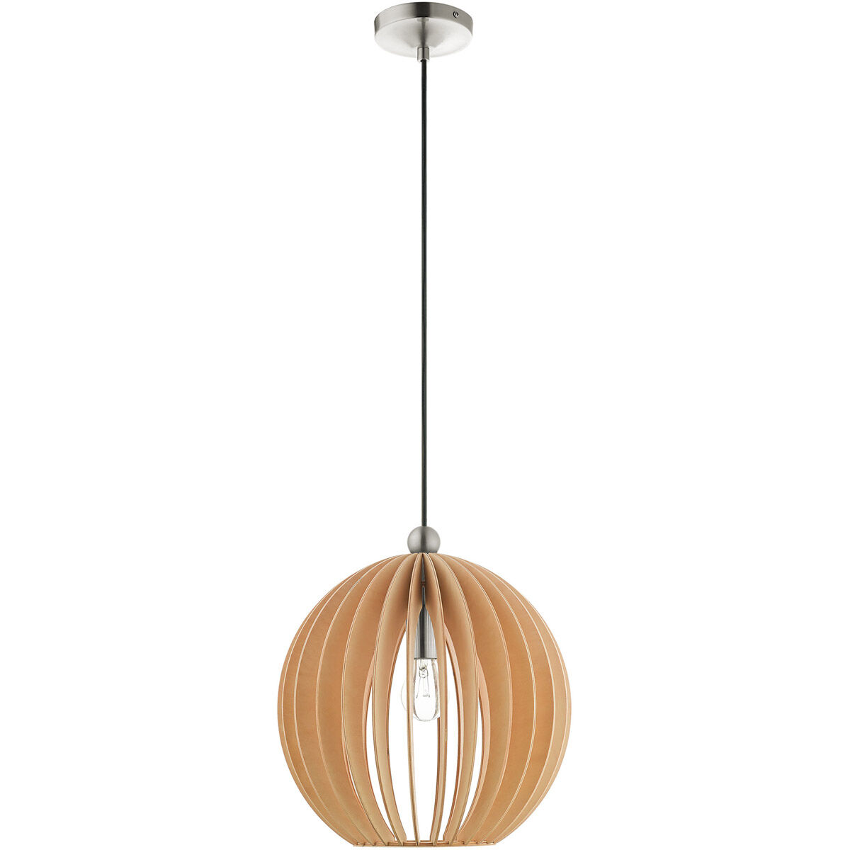 Pendants 1 Light 13 inch Brushed Nickel Pendant Ceiling Light