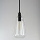 Babylon 1 Light 8 inch Black Single Pendant Ceiling Light